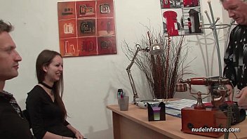 hd amateur anal casting couch of a skinny french brunette in stockings porn