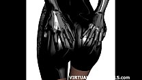 hd 3d sci fi hentai babe in a skin tight catsuit porn
