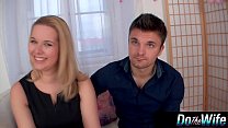 hd blonde wife gets fucked with her husband watching porn