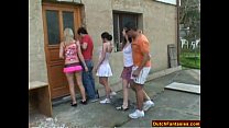 hd dutch party teen orgy in holland porn