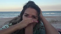 hd throating pov blowjob on the beach porn