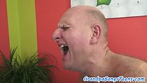 hd busty teen sprayed with thick oldmans jizz porn