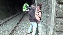 hd gagging italian slut fucked at the station swallows cum porn