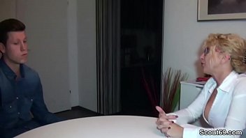 hd com horny mom helps young boy with his first fuck porn