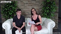 hd female agent railed behind the scenes in front of newbie porn