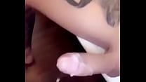 hd huge cock shemale strokes cock till cumshot porn
