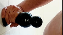 hd sunny big butt plug on the wall porn