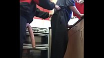hd bisexual guy films himself getting his ass pegged with a large dildo by masked girlfriend in the kitchen porn