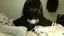 hd asian sissy maid eats up every singal drop of the cum porn