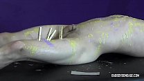 hd uncensored badboybondage boy writhes while dried wax is scraped off him with spatula porn