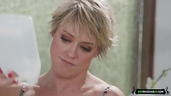 hd step mom and her busty friend make a massage porn