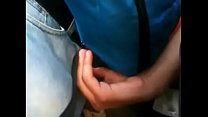 hd grabbing his bulge in the metro porn