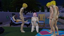 hd a sakura fucked by the clones of naruto gangbang in front of husband s cuckold porn