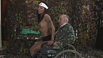 hd nurse sucking the dick of an old man who fucks her good porn