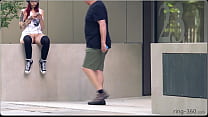 hd brunette girl with skateboard flashing in public porn