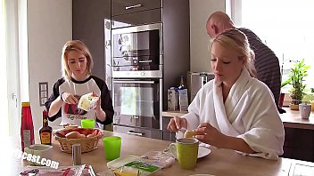 hd 2 hot teens threesome with oldman porn