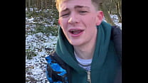 hd sledding day turns into extreme cum play day with massively hung local lad this is so cute his just turned 18 porn