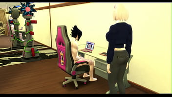 hd zh naruto cap 1 goes to visit his girlfriend sarada and then sakura gets sasuke masturbating sees them having sex porn