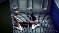 hd femboy yaoi三人組のサムはトイレで2人のfemboysに犯されディックとアナルを吸って彼らは彼のお尻と口の中で絶頂します porn