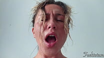 hd sweaty and intense sex couple orgasm sweat fetish cowgirl beautiful agony face real pov porn