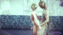 hd squrit yaoi femboy osuke enjoys a hot shower with his boy sissy boy japanese asian manga anime porn gay porn