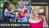 hd in public black dude bangs white teen in his car and old people walk by chrystal sinn missdeepcom porn