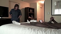 hd niche parade jacking my bbc in motel room and the housekeeper walked in porn