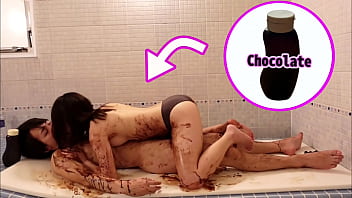 hd chocolate slick sex in the bathroom on valentines day japanese young couples real orgasm porn