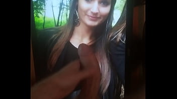 hd трибьют для стильной брюнетки с длинными волосами на большом мониторе porn