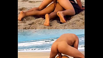 hd unknown male fucks me after showing him my ass on public beach porn