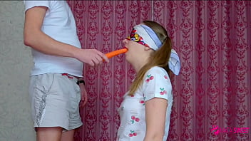 hd step brother tricked his sister when she passed a challenge with food and seduce her to blowjob and first sex nata porn
