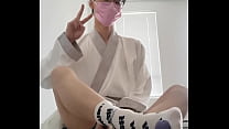 hd asian hanfu sissy femboy twink white socks kneeling anal and huge cumshot porn