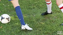 hd soccer kicks and lesbian licks porn
