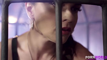 hd caged latina in strap latex costume marta la croft deepthroats monster bbc in the basement porn