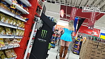 hd hot blonde without panties at the supermarket porn
