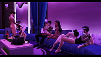 hd gang bang sex party at the goth district 3d hentai porn