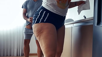 hd my fat ass latina made stepmom wearing a thong in the kitchen porn