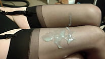 hd wanking a fan to a climax over my stockings trailer porn