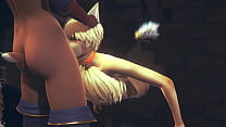 hd zh furry yaoi hentai young fox suck two futanari dick until they cum in his mouth sissy crossdress japanese asian porn