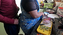 hd flashing and jerking infront of maid swathi in kitchen porn