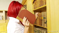 hd even though she should be quiet the redhead librarian cannot stop moaning while getting drilled porn