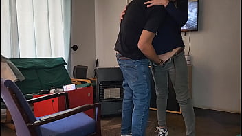 hd fucking my neighbors wife standing missionary while he is in the bathroom porn