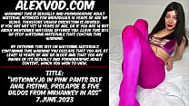 hd hotkinkyjo в розовых штанах самостоятельный анальный фистинг пролапс и пять дилдо от mrhankey в заднице porn