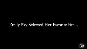 hd real amateur porn emily sky xxx fucks her favorite fan and lets him creampie her fertile pussy porn