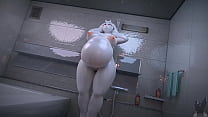 hd toriel takes a shower while digesting a human porn