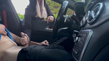 hd i wait in the car jerking off at the gym door and a girl helps me cum in public after leaving the gym porn