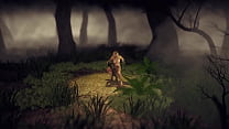 hd elf getting fucked by two goblins in a threesome in the forest 3d porn porn