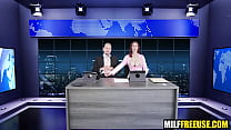 hd hot milfs freeused during news broadcast porn