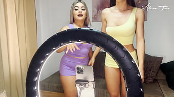 hd we were making a tiktok and we started scissoring porn