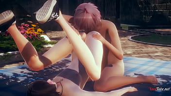 hd orgy yaoi femboy threesome in a park porn